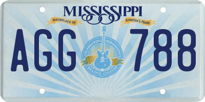 MS license plate AGG788
