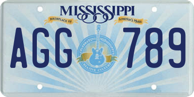 MS license plate AGG789