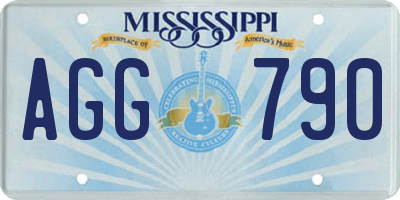 MS license plate AGG790