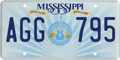 MS license plate AGG795