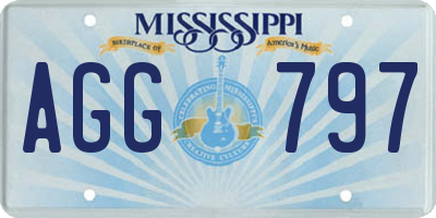 MS license plate AGG797