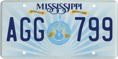 MS license plate AGG799