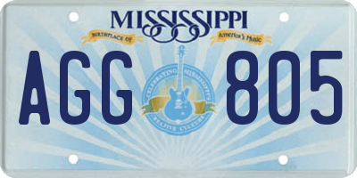 MS license plate AGG805