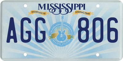 MS license plate AGG806