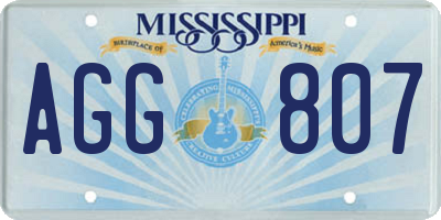 MS license plate AGG807