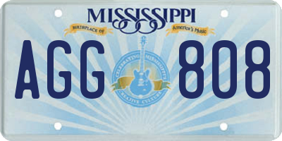 MS license plate AGG808