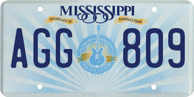 MS license plate AGG809