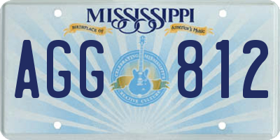 MS license plate AGG812
