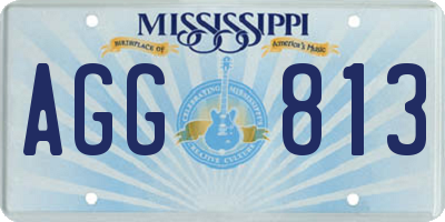 MS license plate AGG813
