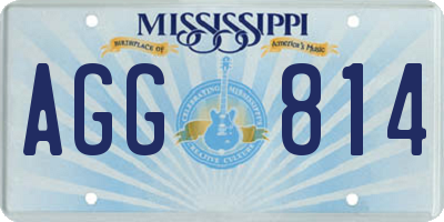 MS license plate AGG814