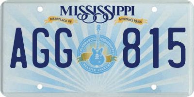 MS license plate AGG815