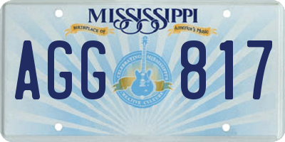MS license plate AGG817