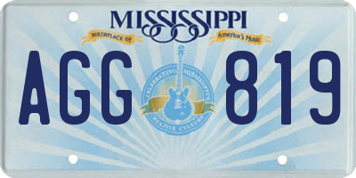 MS license plate AGG819