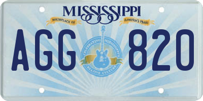 MS license plate AGG820
