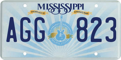 MS license plate AGG823