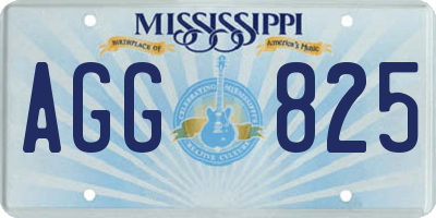 MS license plate AGG825