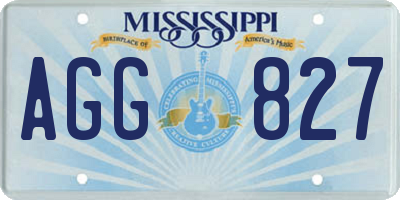 MS license plate AGG827