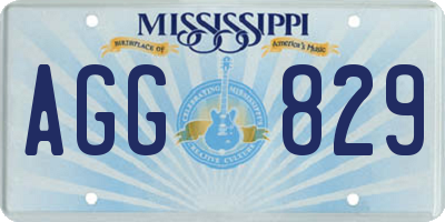 MS license plate AGG829
