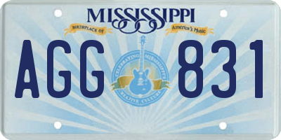 MS license plate AGG831
