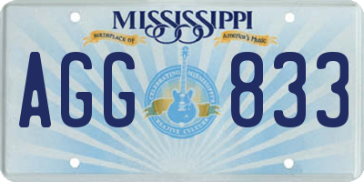 MS license plate AGG833