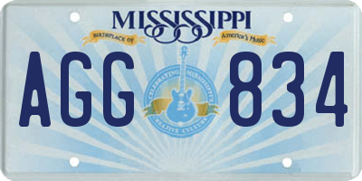 MS license plate AGG834