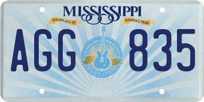 MS license plate AGG835