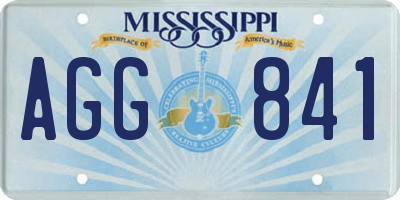MS license plate AGG841