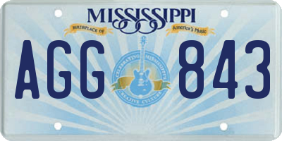MS license plate AGG843