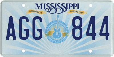 MS license plate AGG844