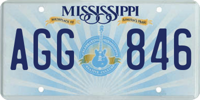 MS license plate AGG846