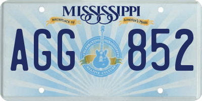 MS license plate AGG852