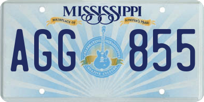 MS license plate AGG855