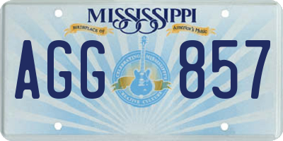 MS license plate AGG857