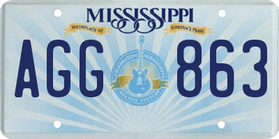 MS license plate AGG863