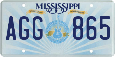 MS license plate AGG865