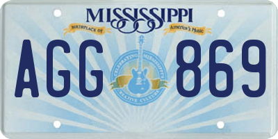 MS license plate AGG869