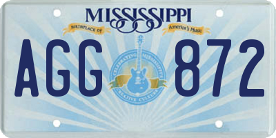 MS license plate AGG872