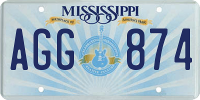 MS license plate AGG874