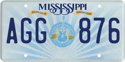 MS license plate AGG876