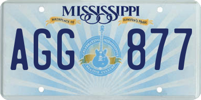 MS license plate AGG877