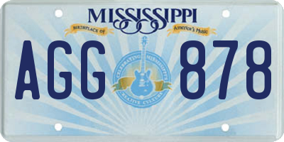 MS license plate AGG878