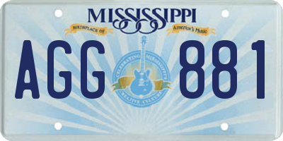 MS license plate AGG881