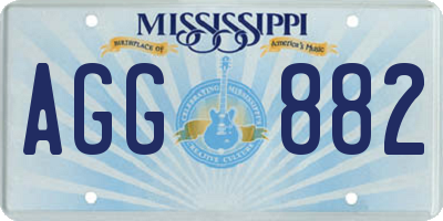 MS license plate AGG882