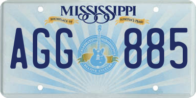 MS license plate AGG885