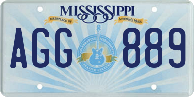 MS license plate AGG889