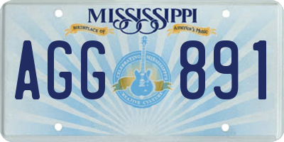 MS license plate AGG891