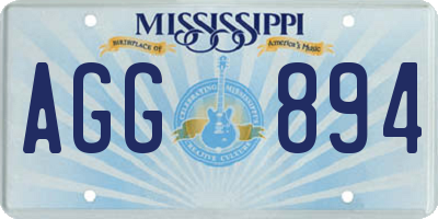 MS license plate AGG894