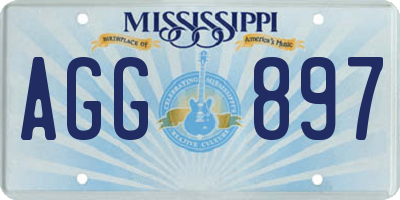 MS license plate AGG897
