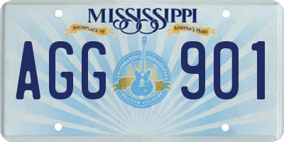 MS license plate AGG901