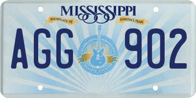 MS license plate AGG902